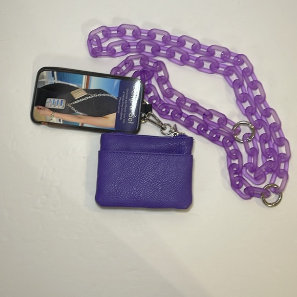 Brand New Save the Girls Clip & Go Purple Phone Crossbody - Picture 11 of 13